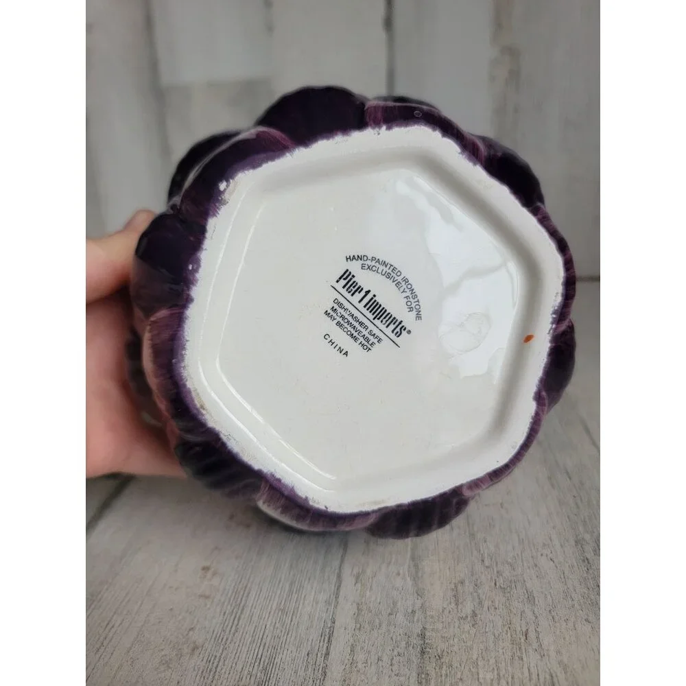 Pier 1 Imports‎ purple artichoke Bowl vegetable dish home decor